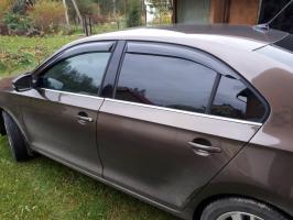 Дефлекторы окон (ветровики) Nissan Almera (Ниссан Альемра) 2012- клеятся на скотче ANV